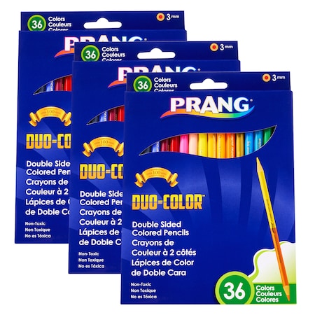 Prang Duo Colored Pencils, 36 Color Set, PK3 X22118